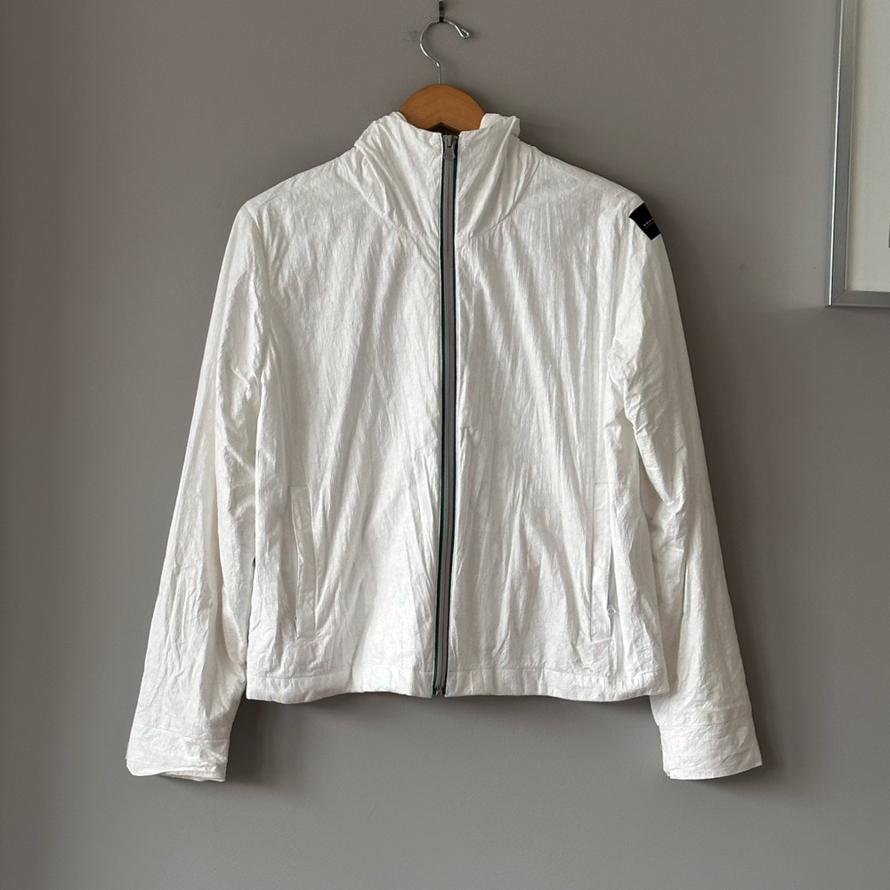 Hooded jacket , Adidas equipment size M white like paper fabric…